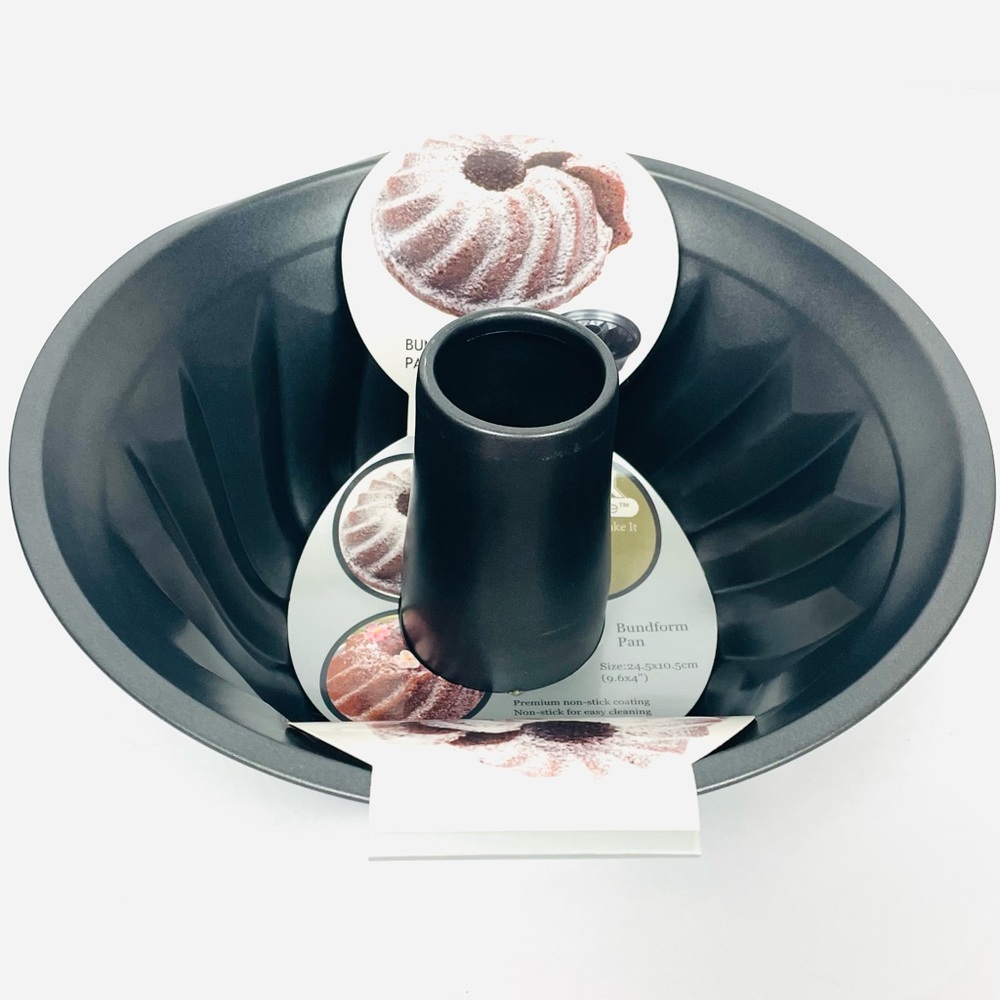 Non Stick Fluted Tube Bundt Ring Cake Pan 9.6” Bundform Pan